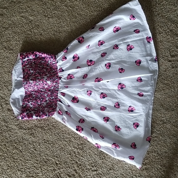 Lilly Pulitzer Felicity Resort White Ladybug Garden Strapless Dress SIZE 8 - Picture 4 of 7